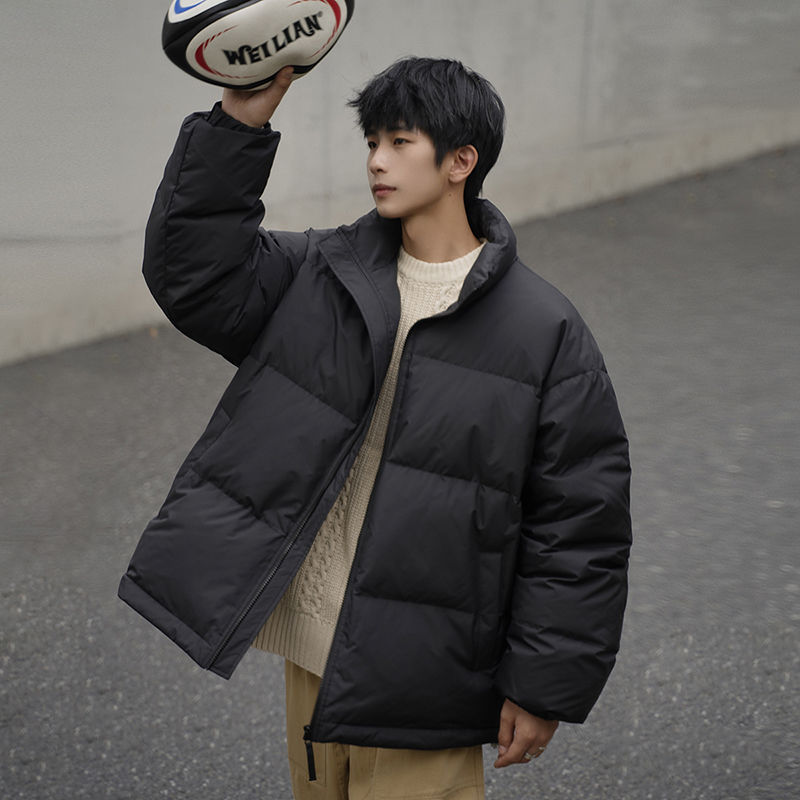 纯色羽绒服GOLFCROSS立领