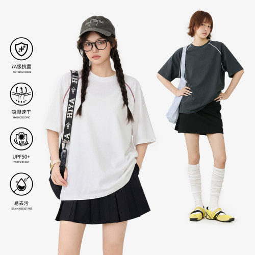 GOLFCROSS7A抗菌速干凉感短袖T恤男女款夏季2026新款情侣夏装防晒