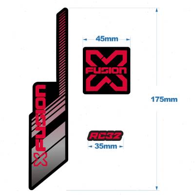 野宝Xfusion RC32前叉贴纸山地车前避震器贴花单车贴纸改色防水