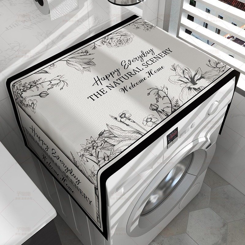 발코니 완전 자동 드럼 세탁기 커버 방수 및 자외선 차단제 새로운 단일 및 이중 도어 냉장고 방진 커버 천 커버