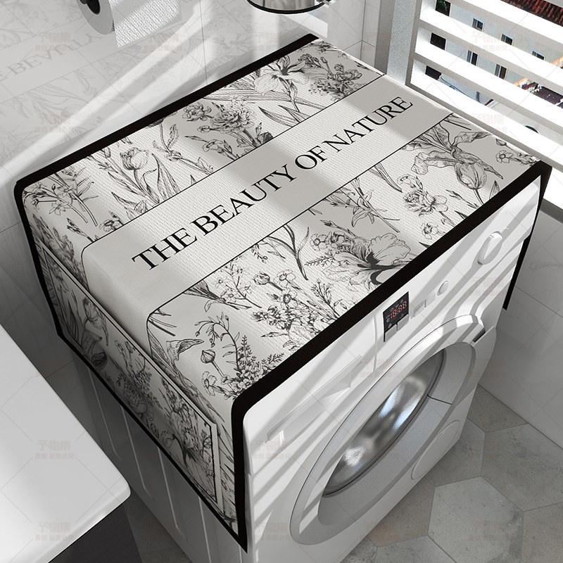 발코니 완전 자동 드럼 세탁기 커버 방수 및 자외선 차단제 새로운 단일 및 이중 도어 냉장고 방진 커버 천 커버