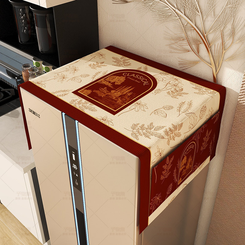 냉장고 방진 커버 단일 및 이중 도어 2022 새로운 들어 갔어 노르딕 라이트 럭셔리 미끄럼 방지 미국 세탁기 커버