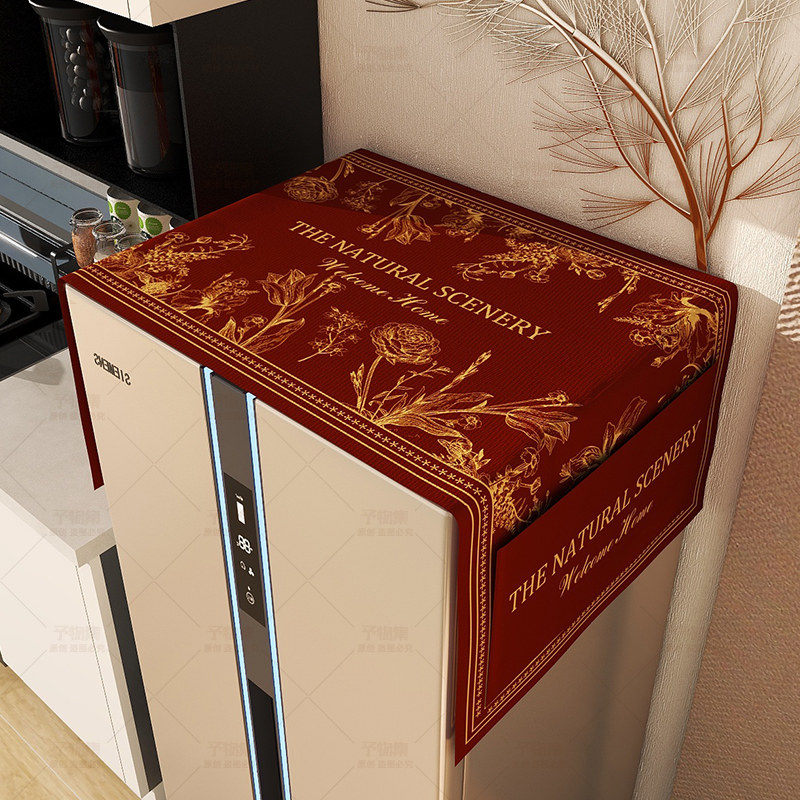 냉장고 방진 커버 단일 및 이중 도어 2022 새로운 들어 갔어 노르딕 라이트 럭셔리 미끄럼 방지 미국 세탁기 커버