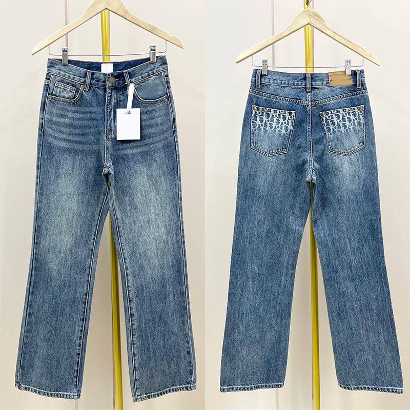 原创春季款浅蓝高腰牛仔裤时尚