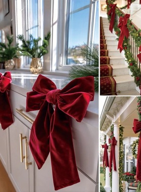 圣诞节氛围感装饰蝴蝶结