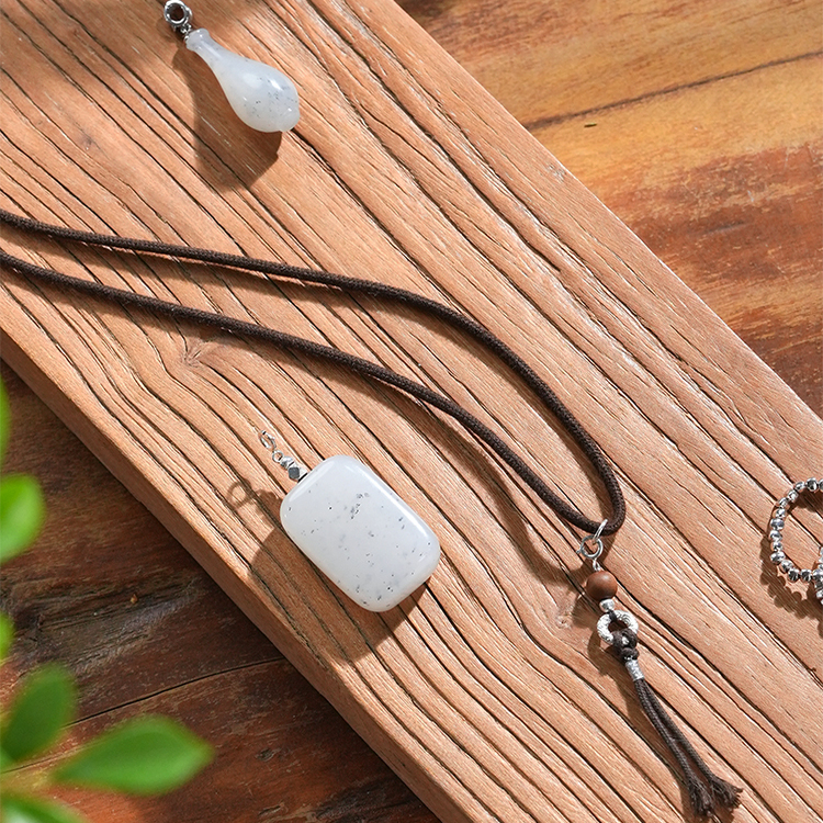 原创《素隐》S925纯银长款项链新中式国风百搭链可调节素银配饰