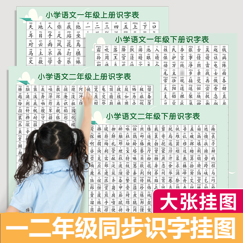 一二年级上下册识字认字学习挂图