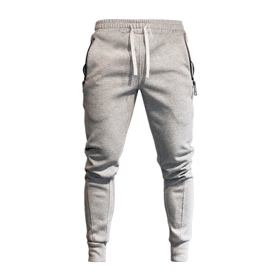 运动休闲棉卫裤灰色健身九分裤修身显瘦透气吸湿束脚小脚长裤秋冬