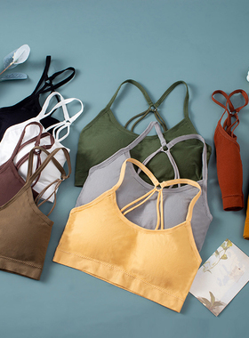 女生短款修身型美背运动背心Beautiful back wrapped sports vest