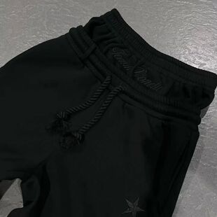 Street High Fake Two Pants 男女同款 Piece 双腰头抽绳阔腿长裤