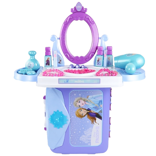 冰雪奇缘爱沙爱莎艾莎艾沙公主梳妆台化妆盒女孩儿童的玩具生礼物