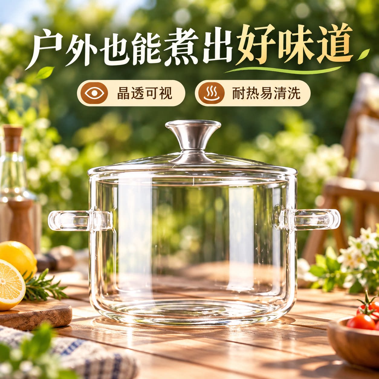 高硼硅煲汤锅加热养生锅奶锅炖锅