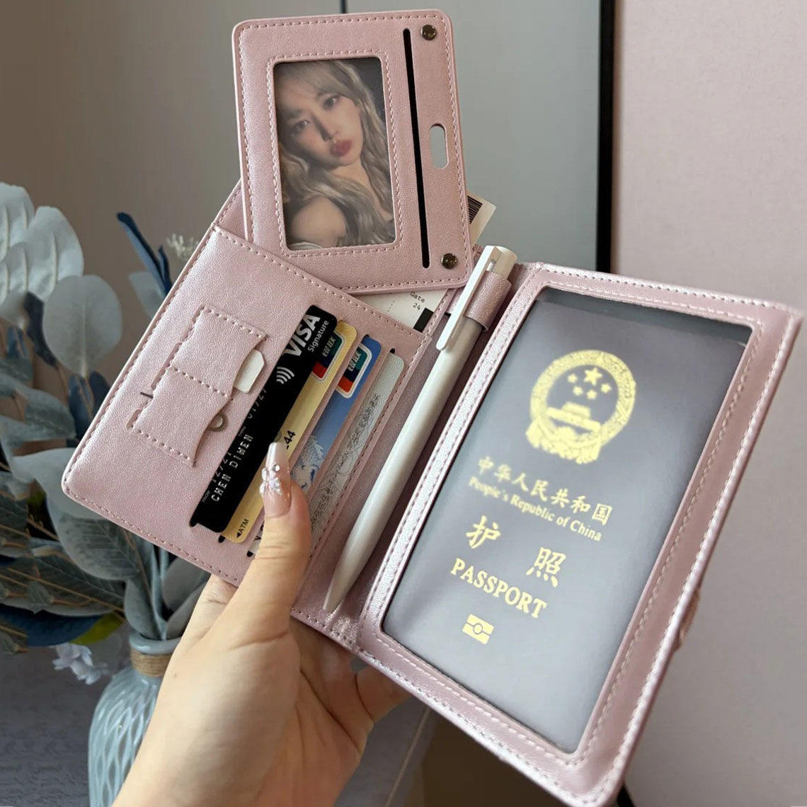 韩版多功能护照夹钱包女