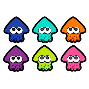 彩色乌贼鱿鱼反光车贴 splatoon3喷射战士玻璃漆面防水套装贴纸