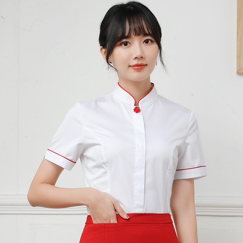 中信银行女衬衫长短袖工作服中信银行同款职业装红色马甲西装裤