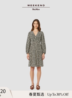 【春夏新降】Weekend MaxMara 26女装印花真丝连衣裙5221056106