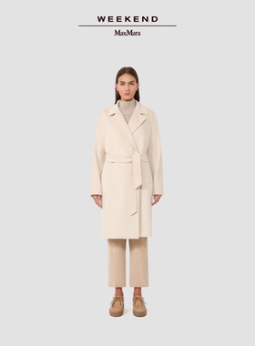 【秋冬奢享】Weekend MaxMara 25女装系带羊毛大衣5016065206&