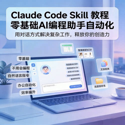 ClaudeSkills零基础入门实战附带案例AI自动化工作流文档视频课程