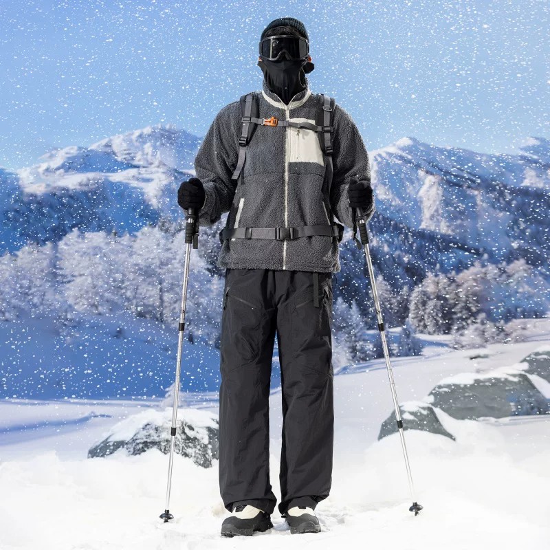 东北哈尔滨男女雪乡漠河旅游防寒装备防风防水保暖冬季滑雪羽绒裤