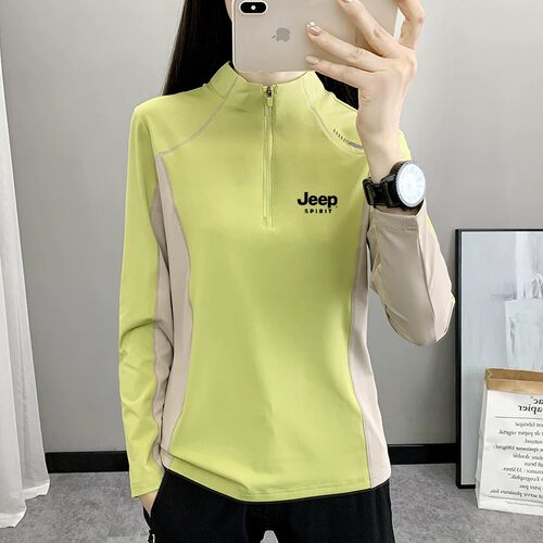 JEEPSPIRIT吉普女立领速干T恤