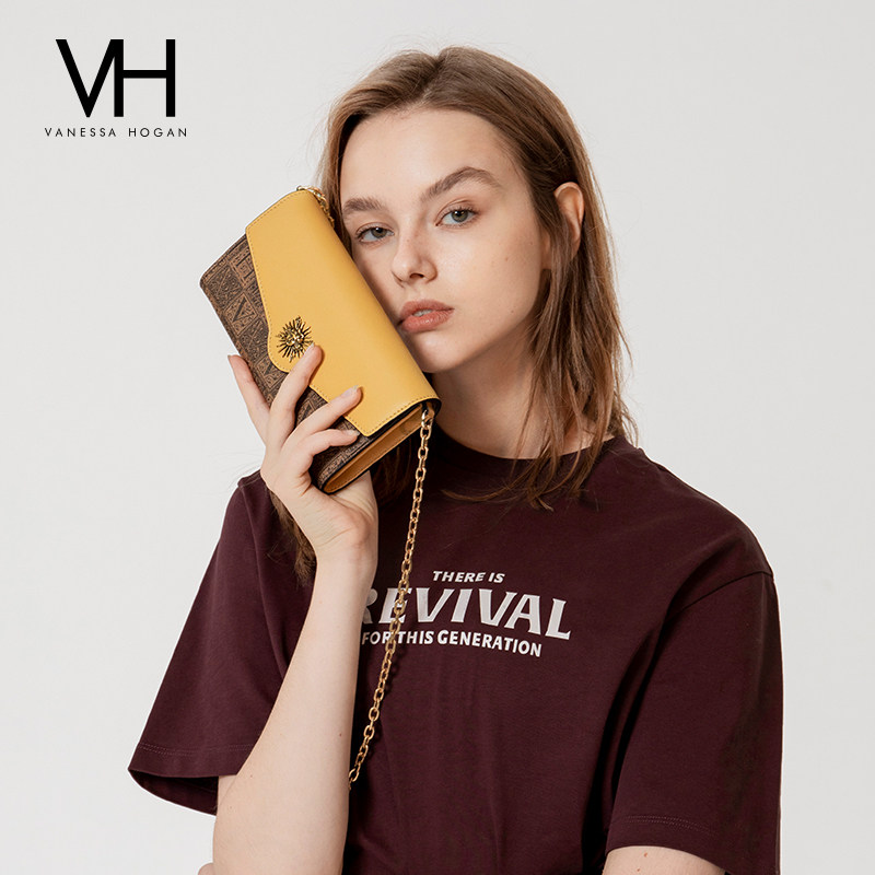 VH女包太阳神系列贝伦信封包手机包百搭单肩包手拿包包链条斜挎包