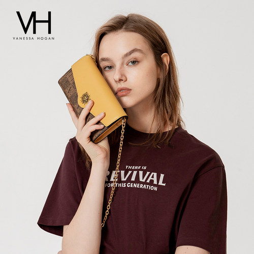 VH女包太阳神系列贝伦信封包手机包百搭单肩包手拿包包链条斜挎包
