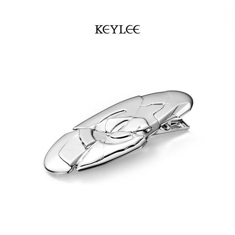 keylee发夹18K白金鸭嘴夹发卡