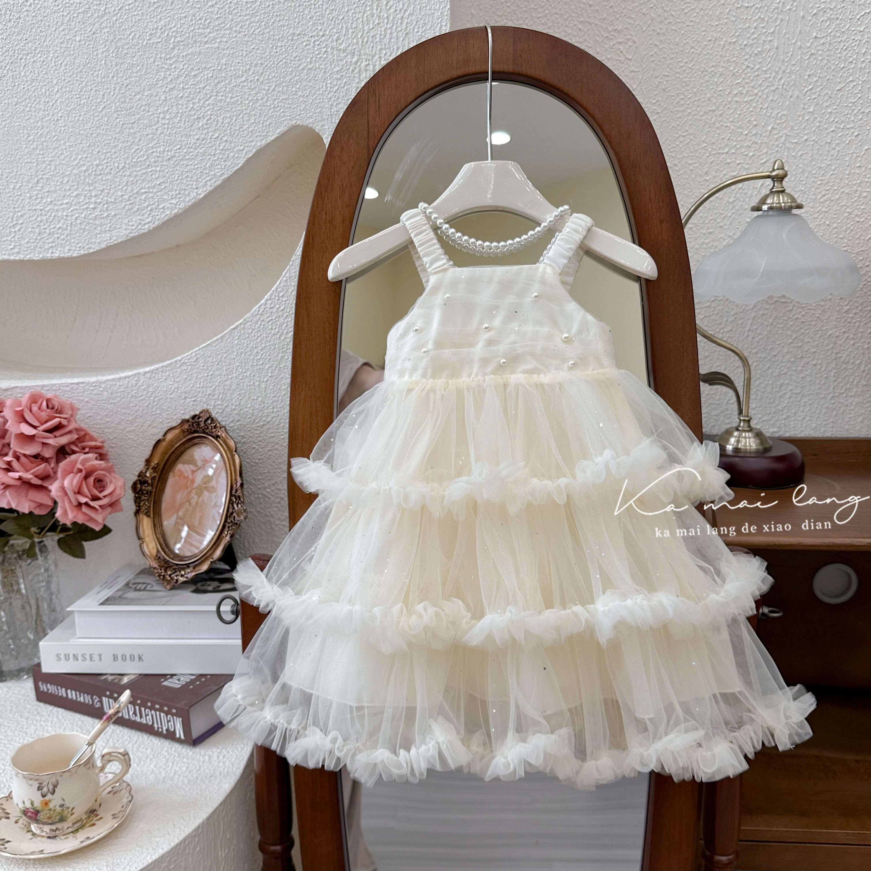 女童夏装连衣裙2025新款洋气儿童时髦背心蓬蓬纱裙女孩宝宝公主裙