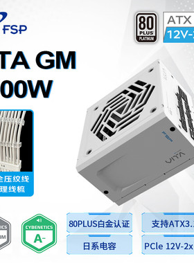 新版ATX3.1 FSP全汉电源VITAGM1000W白色白金牌全模组电源Pcle5.1