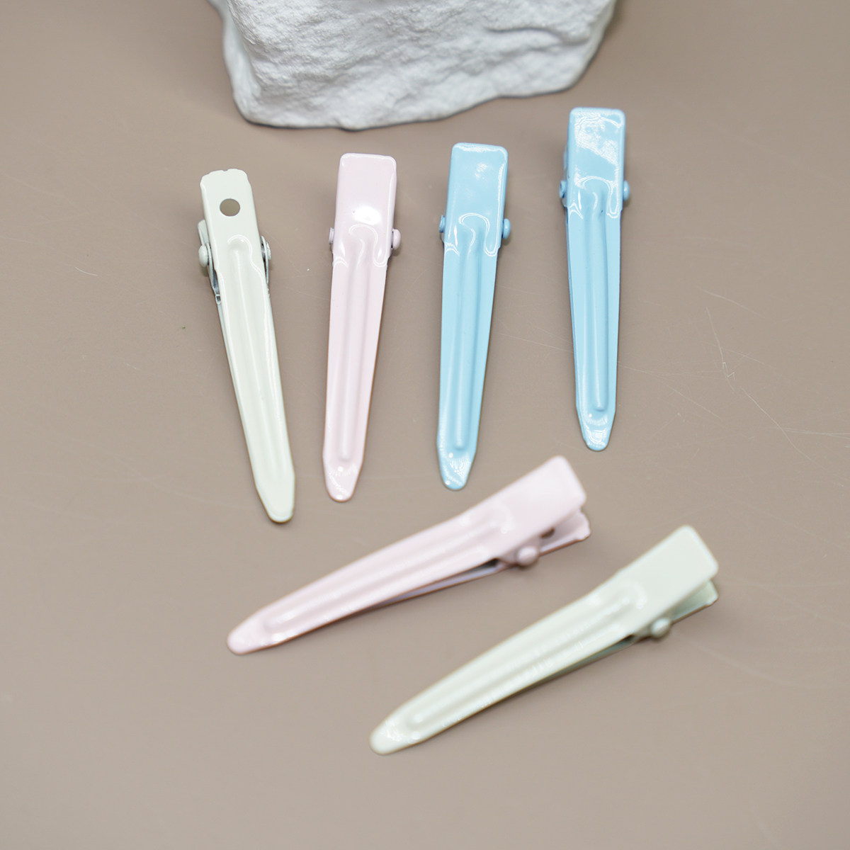 4.5cm无痕亮漆马卡龙刘海夹