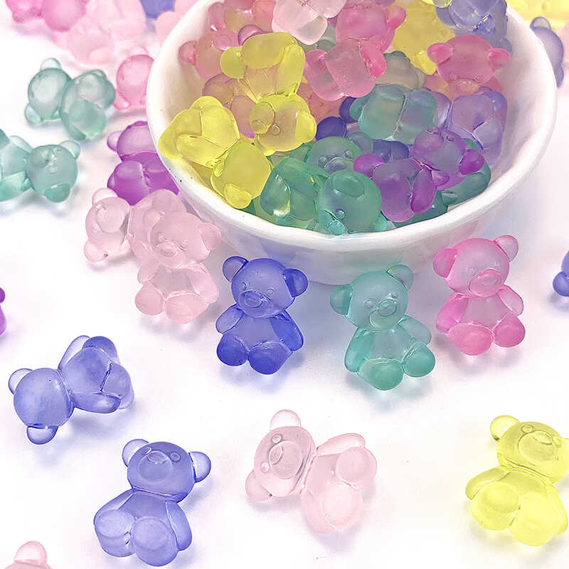 卡通立体小熊串珠饰品配件亚克力