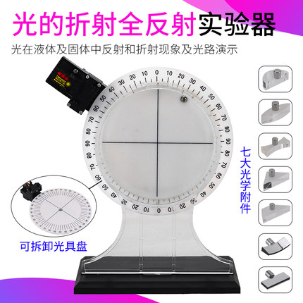 光的传播折射反射演示器光具盘实验器水槽磁吸式初中物理教学仪器