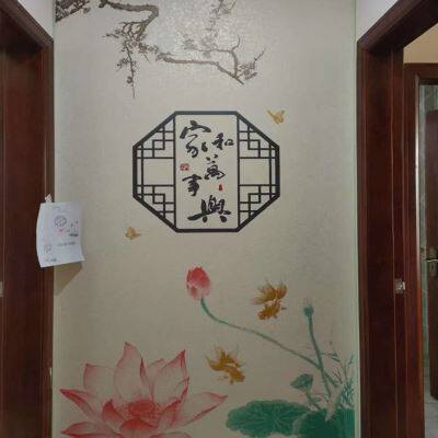 印花漆液体壁纸漆艺术漆闪光漆丝网印花滚花艺术涂料背景效果图