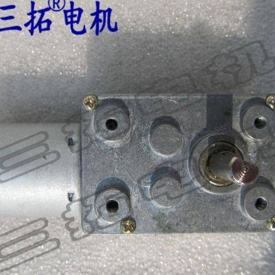 直销三拓电机GW370 12V 24V 蜗轮蜗杆减速电机直流马达霍尔编码器