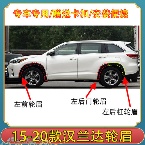 适用于15-21款汉兰达轮眉