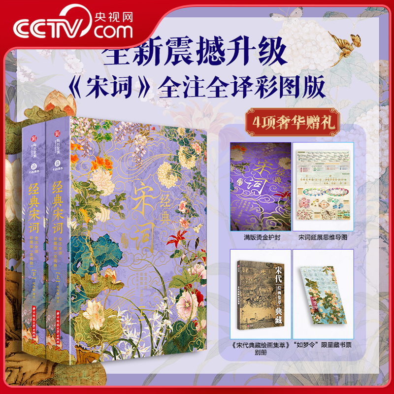 【央视网】经典宋词 鉴赏辞典全集 全注全译彩图版 古诗词鉴赏析学生成人大众阅读华中科技大学出版2025年新书宋代论词诗画史集SD