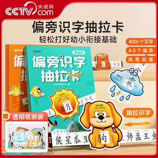 【央视网】时光学 偏旁识字抽拉卡 基础 进阶款 幼儿儿童幼小衔接识字抽拉卡象形偏旁趣味识字幼儿园小学学生幼小衔接SG