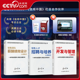 【央视网】销售团队薪酬绩效设计 销售人才招聘与培养 大客户开发与管理 3册 赠知识卡牌+网课 入微咨询销售能力提升系列丛书 ZI