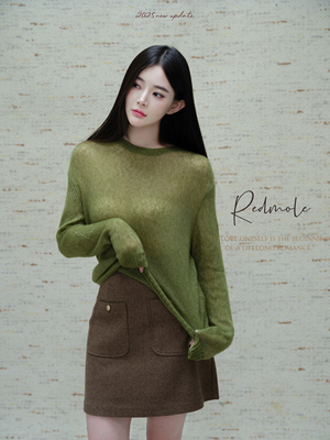 Redmole【黛绿松灰】山羊绒绵羊毛｜定染黛绿色·松灰｜糯软毛衣