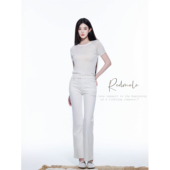 天然棉｜莱卡｜亚麻黄显腿直挺括感微喇裤 Redmole 丹宁苔原