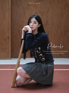 Redmole【上院蓝调】澳尼绒羊毛｜Preppy｜手工刺绣｜针织外套