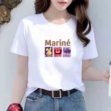 纯棉短袖t恤2025夏新款宽松显瘦圆领休闲短袖百搭韩版印花上衣女