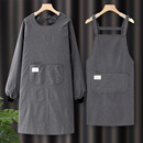 女家用厨房餐饮专用工作服罩衣围腰 围裙韩版 2025新款 网红纯棉长袖