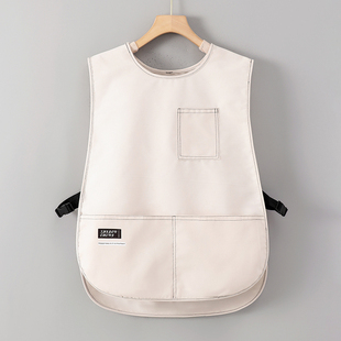 上班2025新款马甲式围裙冬季防油做饭工作服女坎肩定制logo印字男