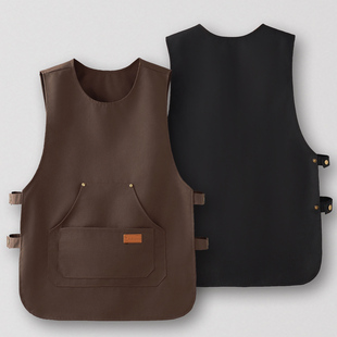 马甲围裙定制厨房家用2025新款男生坎肩式工作服做饭餐饮上班专用