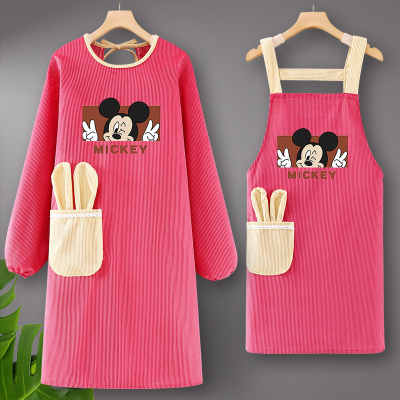 罩衣2025新款网红长袖同款秋冬围裙灯芯绒厨房家用餐饮女式工作服,家庭/个人清洁工具,围裙,淘宝优惠券,粉丝福利购,淘宝优惠卷