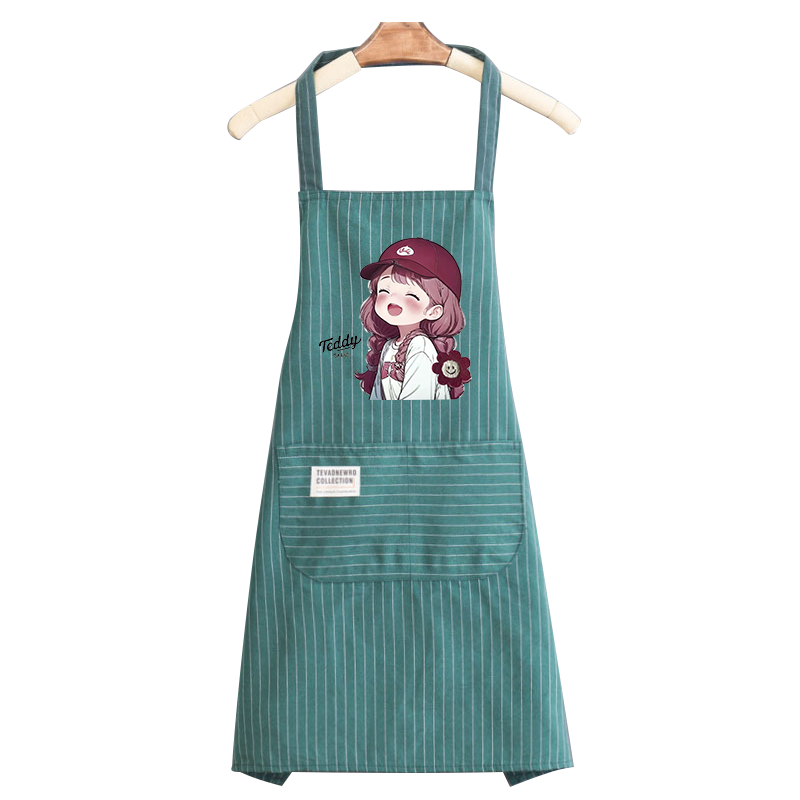 纯棉可定制印字围裙工作服女