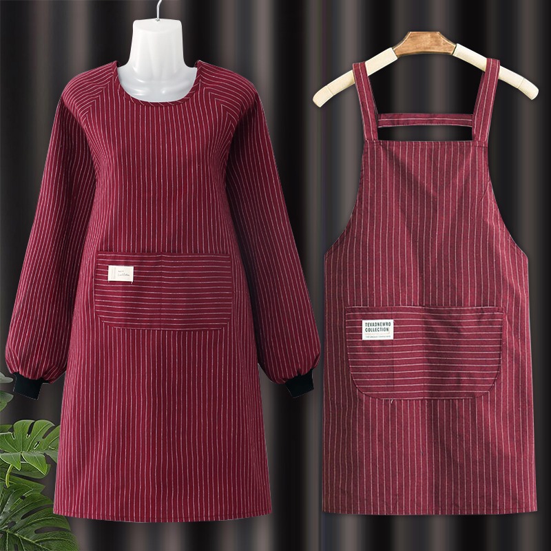 长袖围裙2022新款纯棉罩衣家用