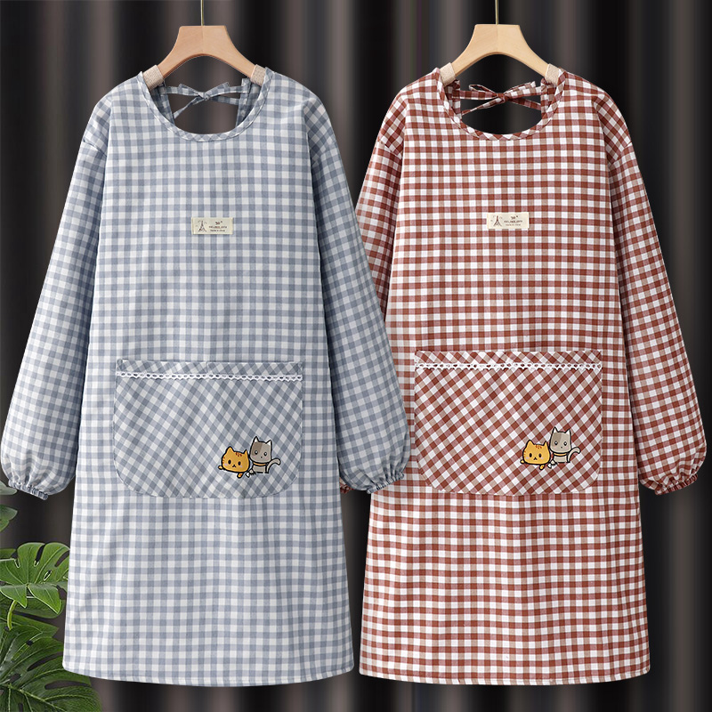 纯棉长袖罩衣时尚围裙