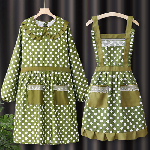 长袖韩版纯棉罩衣时尚围裙